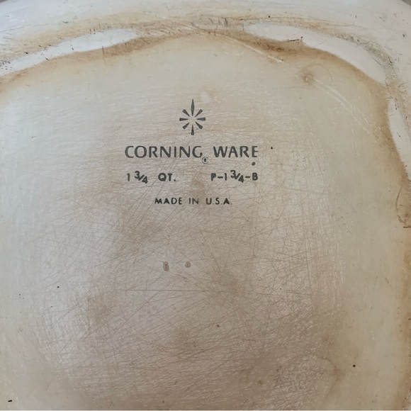 Vintage 1960s CORNING WARE Blue Cornflower   Casserole Dish w/ Pyrex Glass Lid - Picture 11 of 11